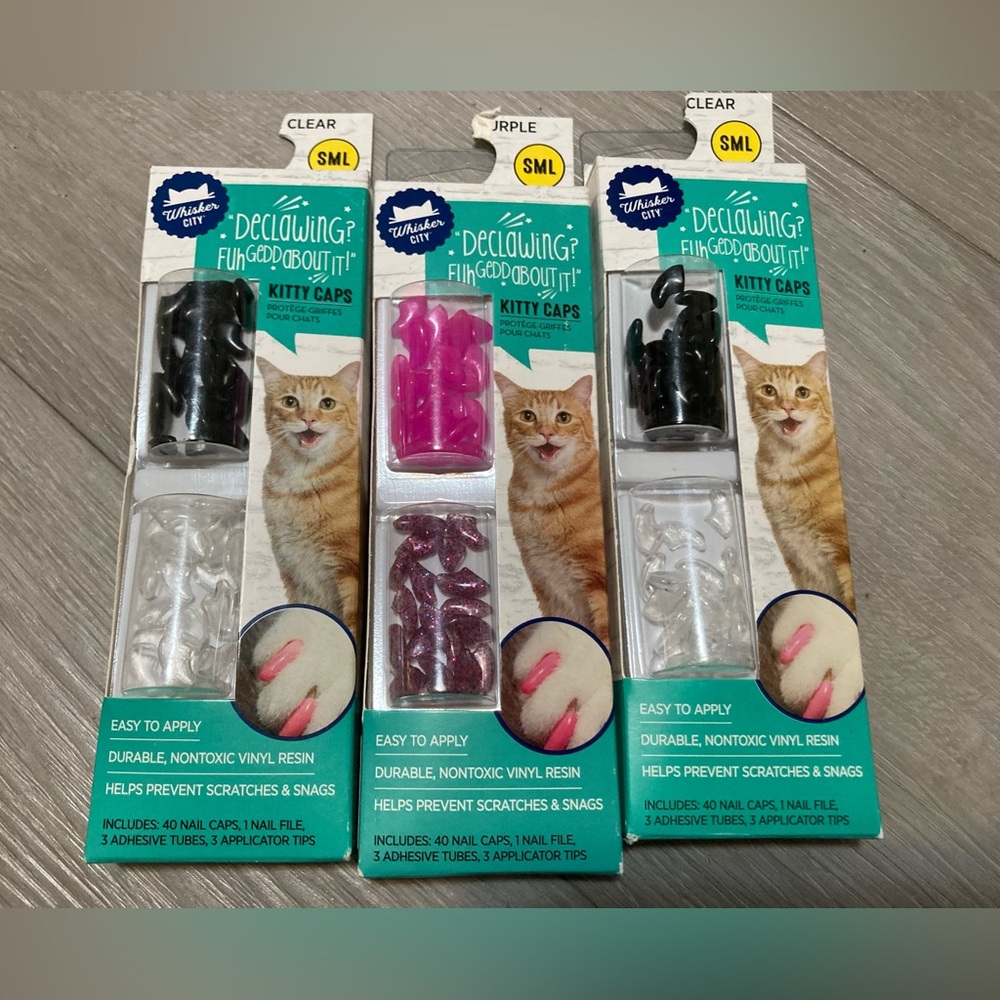 Kitty Caps Nail Covers - Black, Pink, Purple